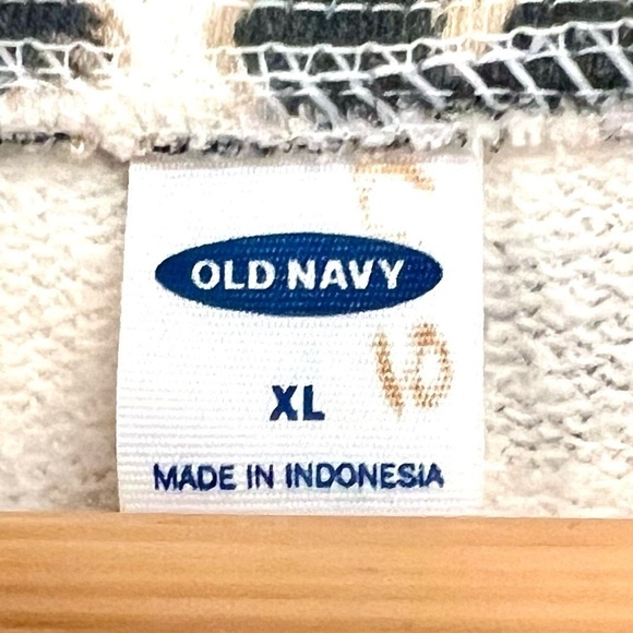 OLD NAVY French Terry Cinched-Hem 1/2-Zip Sưeatshirt leopard print women’s XL - Picture 6 of 10